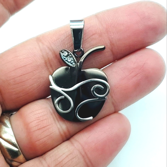 Stainless Steel Apple Pendant - Picture 2 of 8